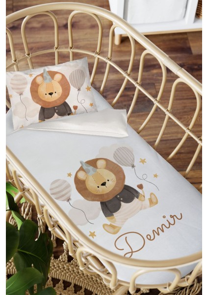 Isme Özel Anne Yanı 60X100 Beşik Uyku Nevresim Takımı