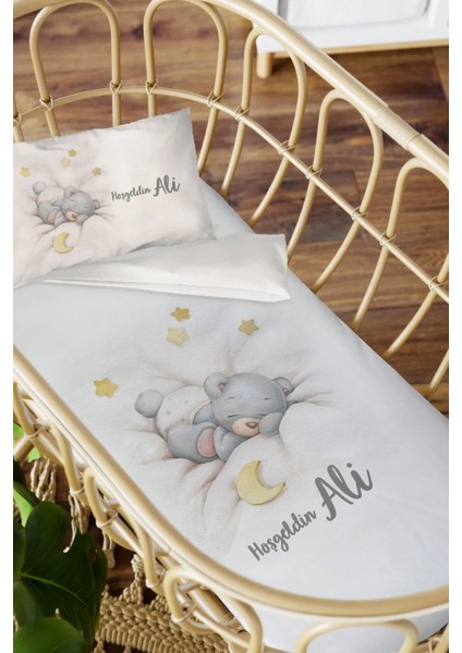 Isme Özel Anne Yanı 60X100 Beşik Uyku Nevresim Takımı