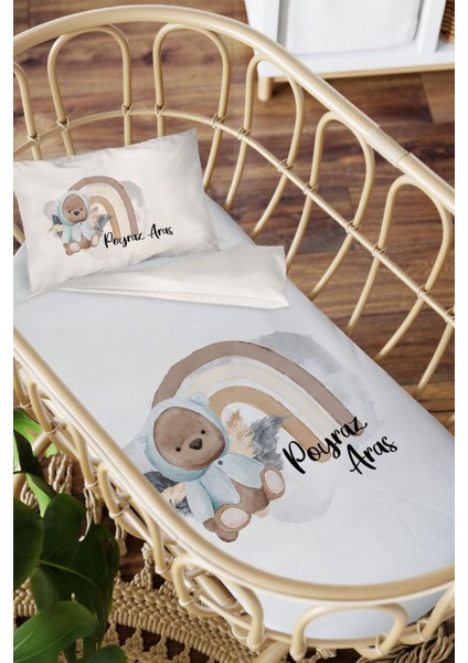 Isme Özel Anne Yanı 60X100 Beşik Uyku Nevresim Takımı