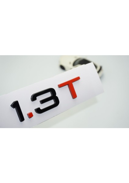 1.3 T Bagaj Siyah Kırmızı 3m Yazı Logo Audi Ile Uyumlu