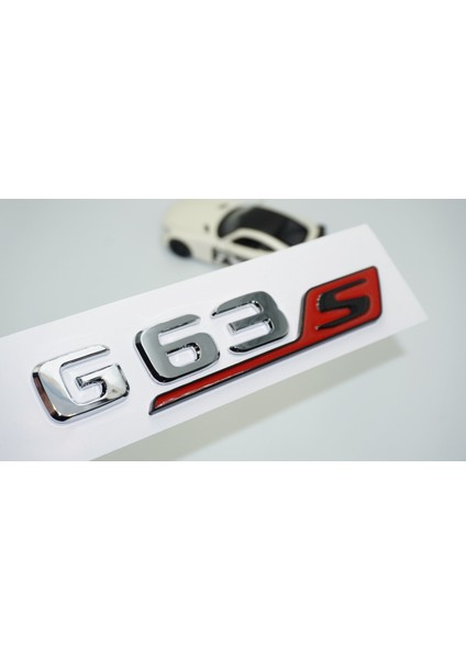 G63S Bagaj Kırmızı Krom Abs 3m 3D Yazı Logo Benz Ile Uyumlu fiyatları