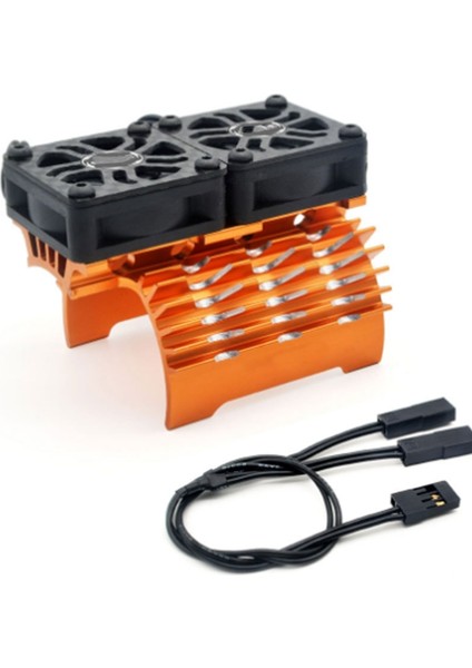 Rc Fan Rc Soğutucu Çift Soğutma Fanı ile Rc Araba Aksesuarları Leopar 4268 4274 4092 1/8 1/10 Rc Araba (Turuncu) (Yurt Dışından)