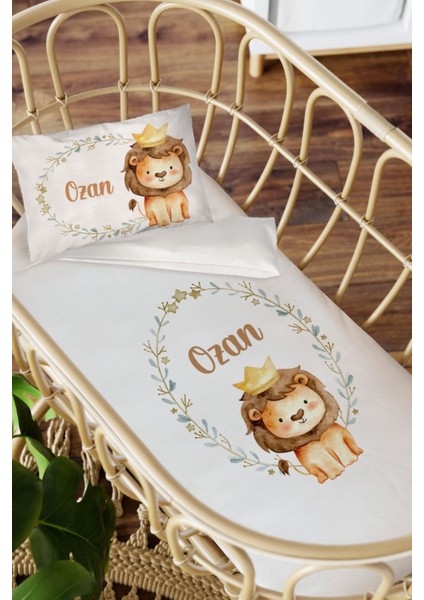 Isme Özel Anne Yanı 60X100 Beşik Uyku Nevresim Takımı