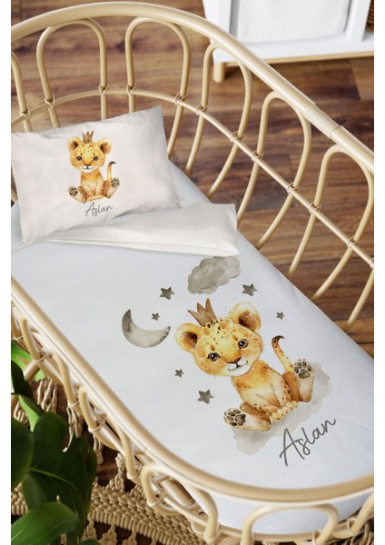 Isme Özel Anne Yanı 60X100 Beşik Uyku Nevresim Takımı