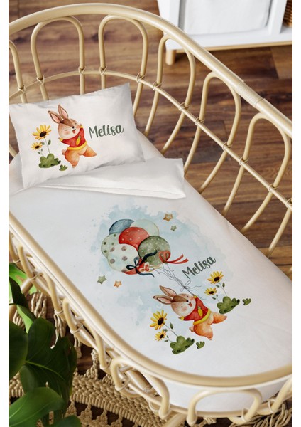 Isme Özel Anne Yanı 60X100 Beşik Uyku Nevresim Takımı