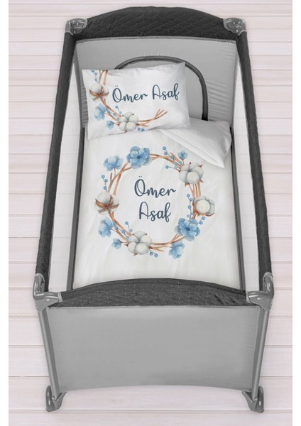 Isme Özel 75X120 Park Yatak Beşik Nevresim Takımı