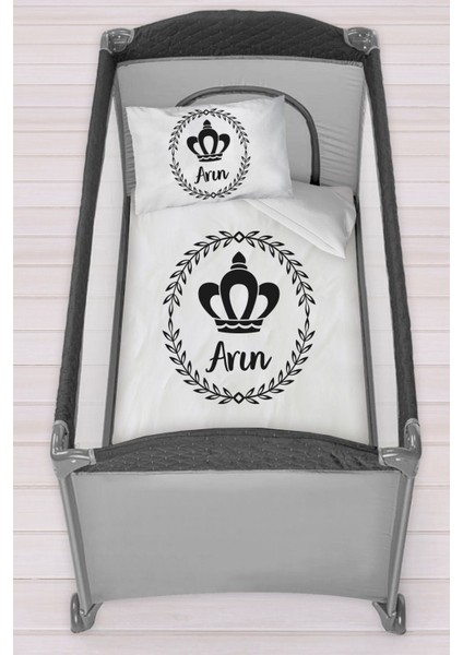 Isme Özel 75X120 Park Yatak Beşik Nevresim Takımı