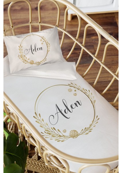 Isme Özel Anne Yanı 60X100 Beşik Uyku Nevresim Takımı