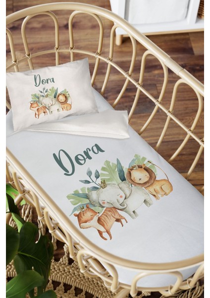 Isme Özel Anne Yanı 60X100 Beşik Uyku Nevresim Takımı