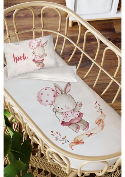Isme Özel Anne Yanı 60X100 Beşik Uyku Nevresim Takımı