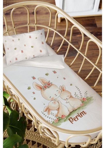 Isme Özel Anne Yanı 60X100 Beşik Uyku Nevresim Takımı