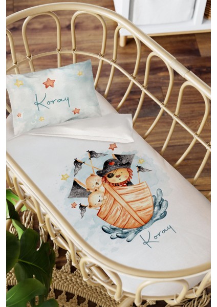 Isme Özel Anne Yanı 60X100 Beşik Uyku Nevresim Takımı