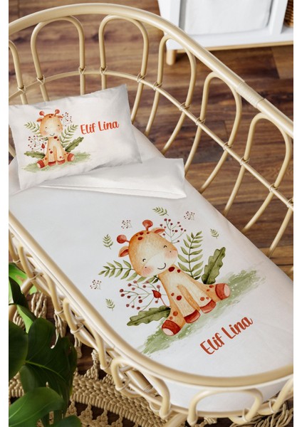 Isme Özel Anne Yanı 60X100 Beşik Uyku Nevresim Takımı