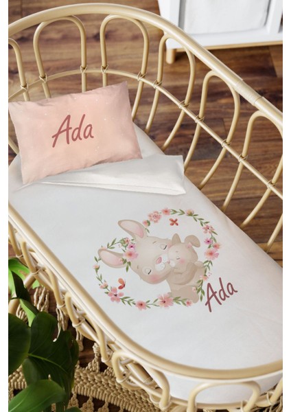 Isme Özel Anne Yanı 60X100 Beşik Uyku Nevresim Takımı