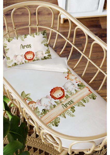 Isme Özel Anne Yanı 60X100 Beşik Uyku Nevresim Takımı