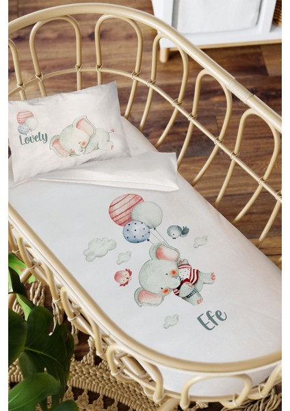 Isme Özel Anne Yanı 60X100 Beşik Uyku Nevresim Takımı