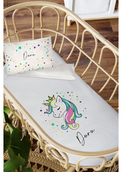 Isme Özel Anne Yanı 60X100 Beşik Uyku Nevresim Takımı