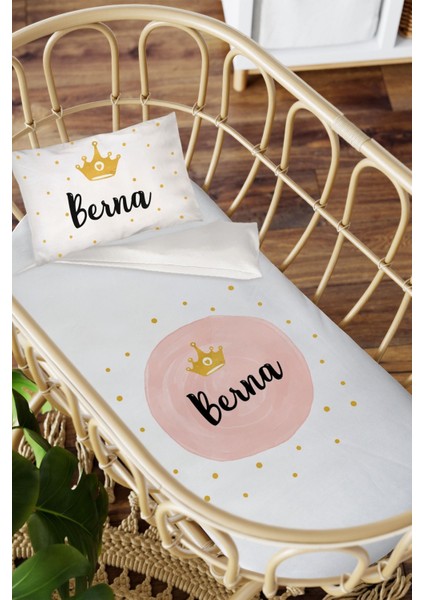 Isme Özel Anne Yanı 60X100 Beşik Uyku Nevresim Takımı