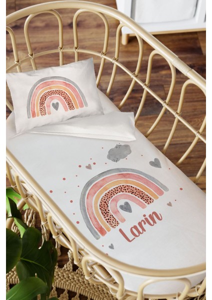 Isme Özel Anne Yanı 60X100 Beşik Uyku Nevresim Takımı