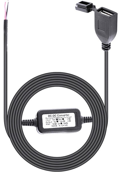 Su Geçirmez USB Bağlantı Noktası Araba Dvr Özel Güç Kutusu Motosiklet Akıllı Telefon Için Gps Kablosu Araç Şarj Kiti 12 V -24 V Ila 5 V (Yurt Dışından)