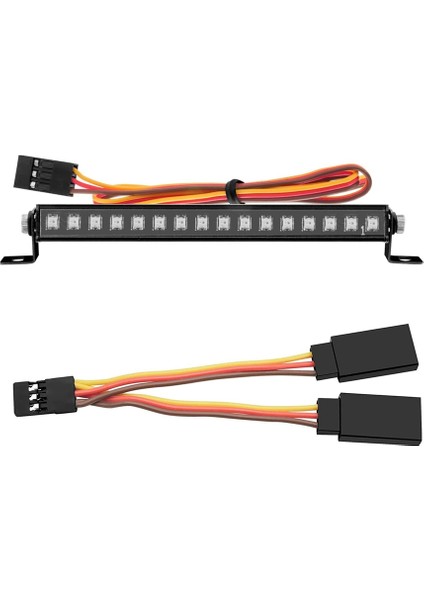 Metal 16 LED 8 Modları Tavan Işık Çubuğu Tavan Lambası TRX4M Trx4-M 1/18 Rc Paletli Araba Yükseltme Parçaları (Yurt Dışından)