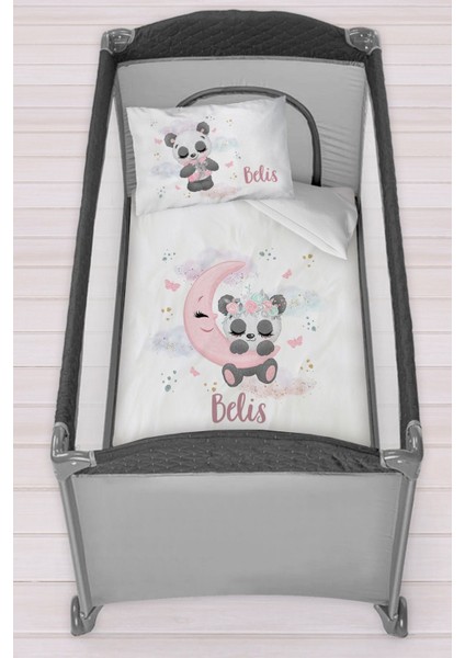 Isme Özel 75X120 Park Yatak Beşik Nevresim Takımı