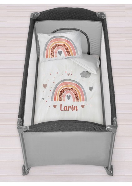 Isme Özel 75X120 Park Yatak Beşik Nevresim Takımı