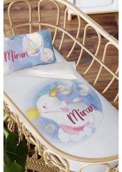Isme Özel Anne Yanı 60X100 Beşik Uyku Nevresim Takımı