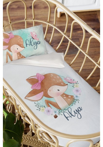 Isme Özel Anne Yanı 60X100 Beşik Uyku Nevresim Takımı