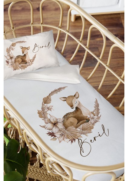 Isme Özel Anne Yanı 60X100 Beşik Uyku Nevresim Takımı