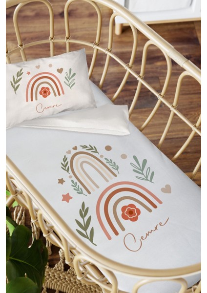 Isme Özel Anne Yanı 60X100 Beşik Uyku Nevresim Takımı