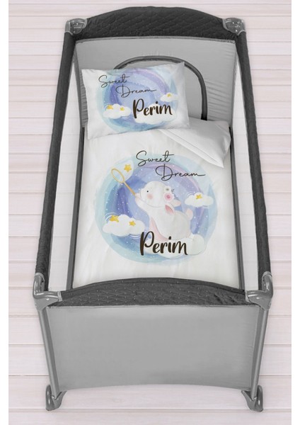 Isme Özel 75X120 Park Yatak Beşik Nevresim Takımı