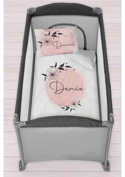 Isme Özel 75X120 Park Yatak Beşik Nevresim Takımı