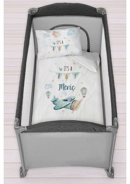 Isme Özel 75X120 Park Yatak Beşik Nevresim Takımı