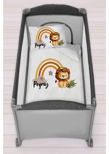 Isme Özel 75X120 Park Yatak Beşik Nevresim Takımı