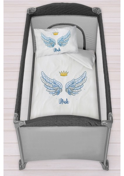 Isme Özel 75X120 Park Yatak Beşik Nevresim Takımı