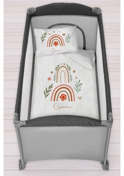 Isme Özel 75X120 Park Yatak Beşik Nevresim Takımı