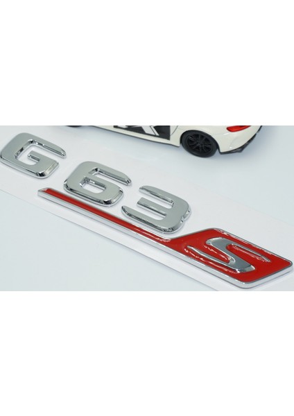 G63S Bagaj Krom Kırmızı Abs 3m 3D Yazı Logo Benz Ile Uyumlu fırsatları