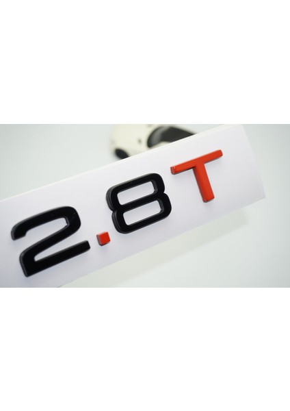 2.8 T Bagaj Siyah Kırmızı 3m Yazı Logo Audi Ile Uyumlu