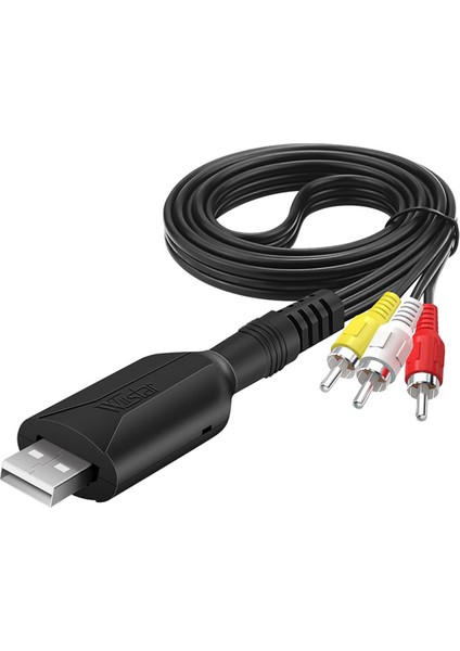 USB Video Yakalama Kartından Dijital Rca'ya USB 2.0 Ses Yakalama Cihazı Adaptörü Dönüştürücü Kolay Kapanabilir Vcr Dvr Tv (Yurt Dışından)