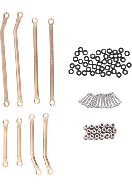 8 Adet Pirinç Yüksek Gümrükleme Bağlantıları 4 Bağlantı Seti Eksenel SCX24 AXI00005 1/24 Rc Paletli Yükseltme Parçaları (Yurt Dışından)