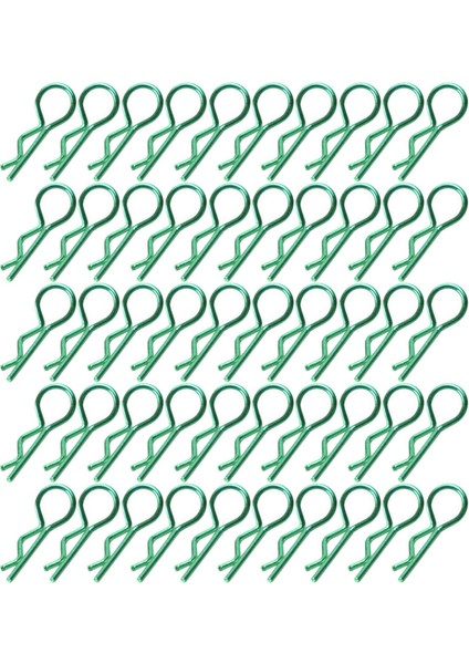 50-Pack Rc Vücut Klipleri Bükülmüş Yaylı R Pimleri Siyah 1/10 Ölçekli Rc Arabalar Için Yedek Parçalar Yeşil (Yurt Dışından)