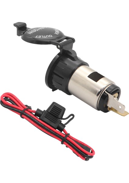 12V 24V 120W Soket Su Geçirmez Güç Motosiklet Tekne Için Araba Soketi Fişi 60CM Sigorta ve Tel (Yurt Dışından)