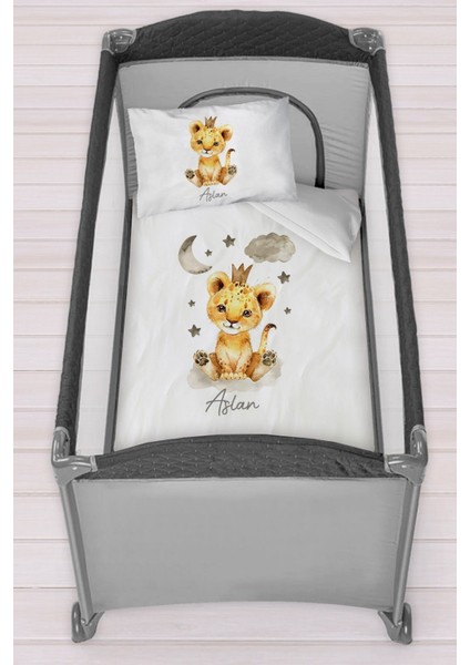 Isme Özel 75X120 Park Yatak Beşik Nevresim Takımı