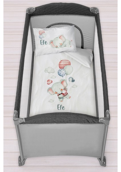 Isme Özel 75X120 Park Yatak Beşik Nevresim Takımı