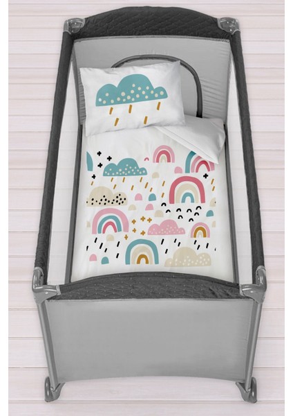 Isme Özel 75X120 Park Yatak Beşik Nevresim Takımı