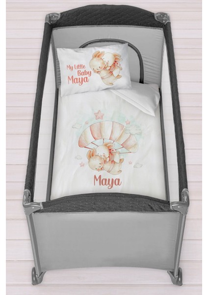 Isme Özel 75X120 Park Yatak Beşik Nevresim Takımı