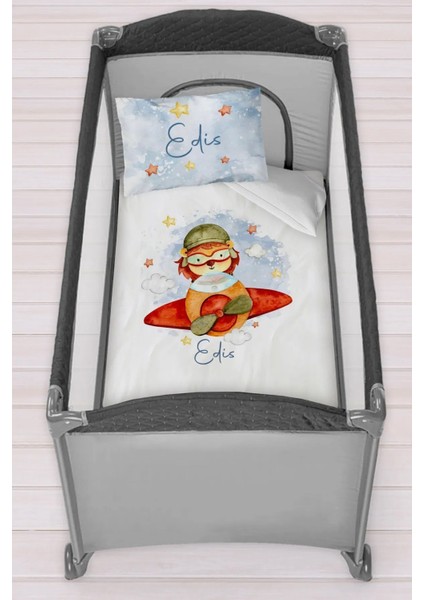 Isme Özel 75X120 Park Yatak Beşik Nevresim Takımı