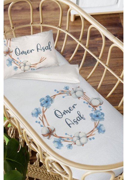 Isme Özel Anne Yanı 60X100 Beşik Uyku Nevresim Takımı