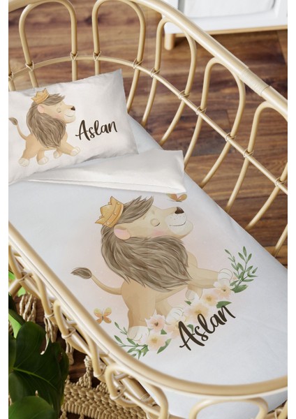 Isme Özel Anne Yanı 60X100 Beşik Uyku Nevresim Takımı